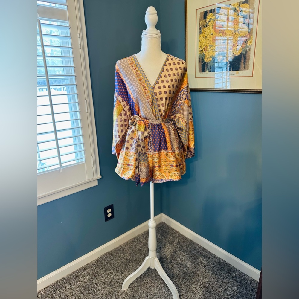 Vici Wrap-style Long-sleeved Romper